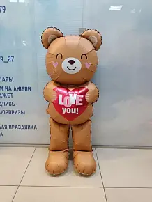 Мишка с сердцем, 121 см